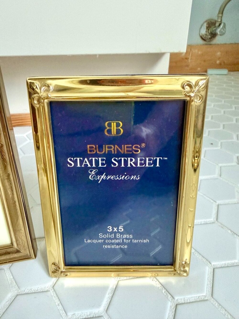 Vintage Fetco Beacon Hill Solid Brass Picture Frames Set of 2 (3.5x5)